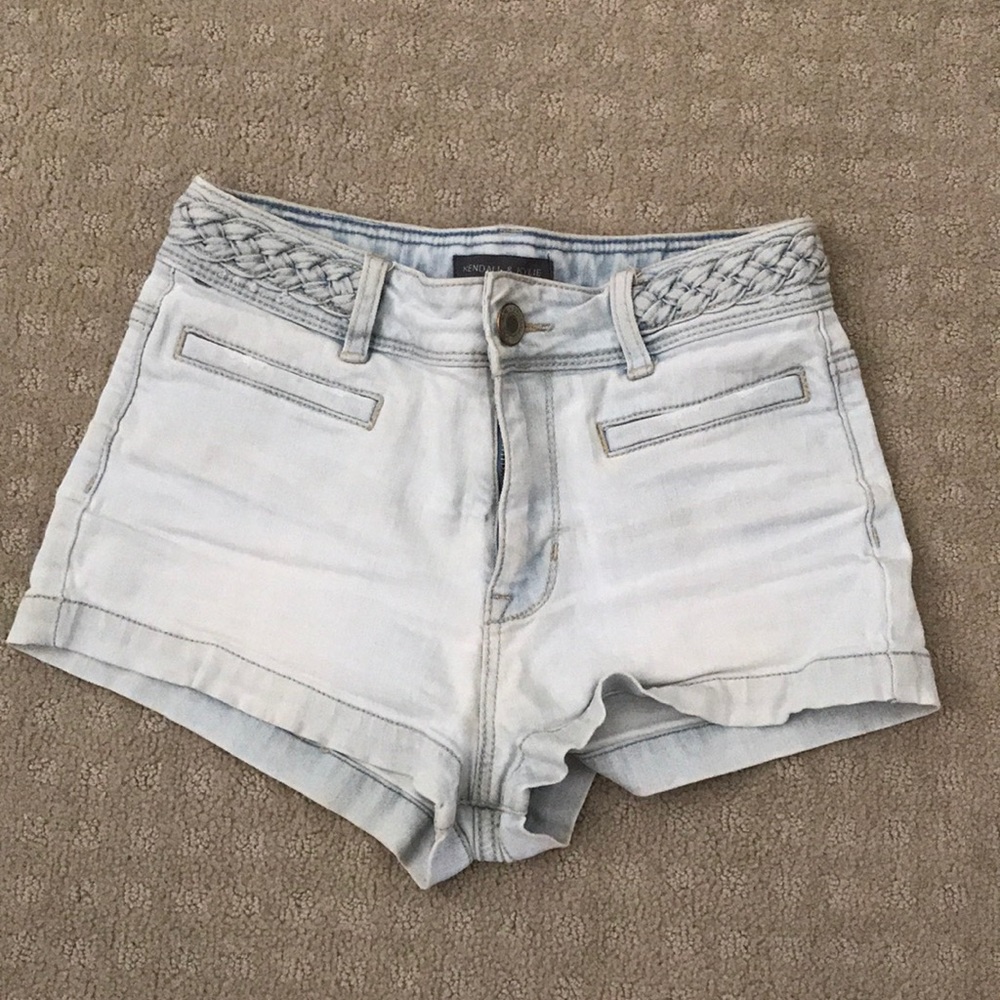 Braided Denim Shorts